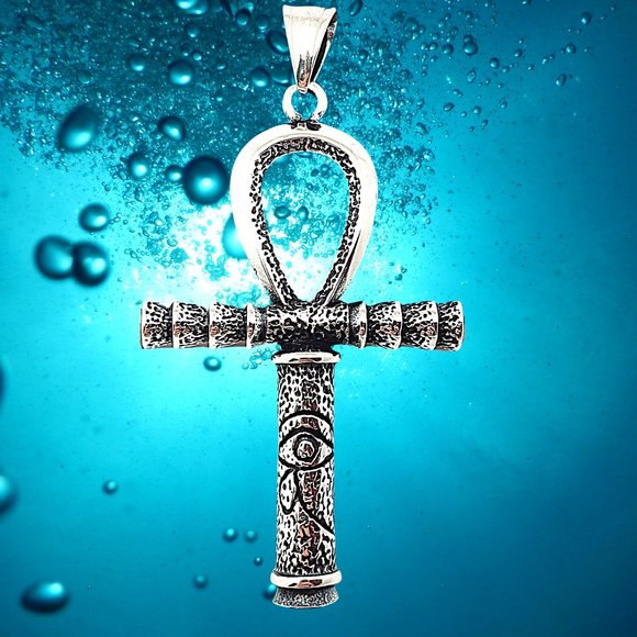 Stainless Steel Scepter Pendant Men's  Necklace Jewelry - Picture 1 of 10
